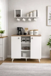 Coffee Corner, White and Gray