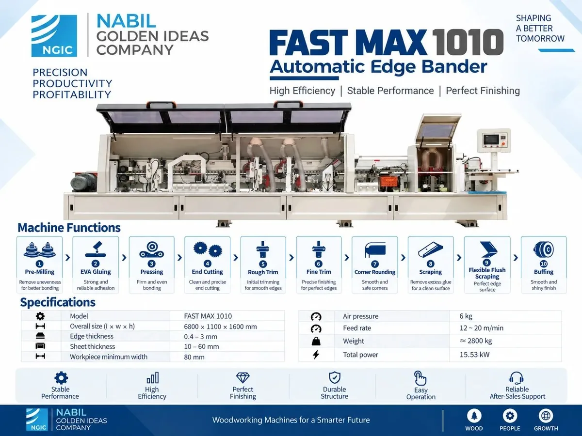 ماكينة لصق شريط أوتوماتيكية NABLUX FAST MAX 1010 بعشر محطات