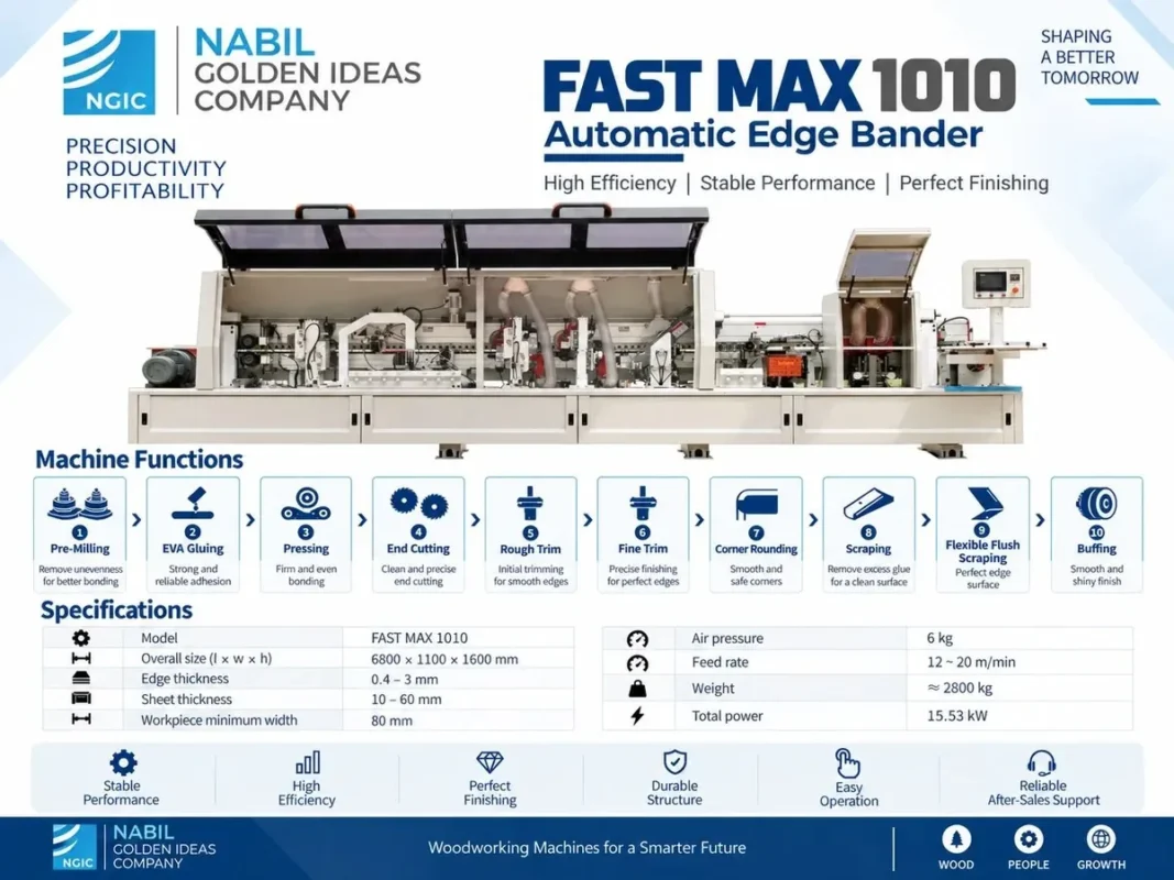 NABLUX FAST MAX 1010 automatic edge bander with ten stations